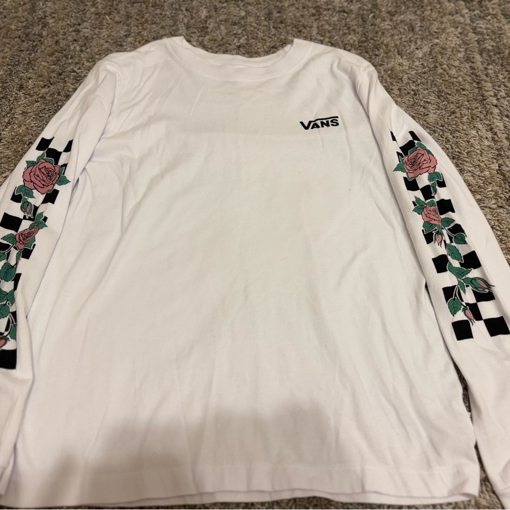 Vans White Long Sleeve Tee